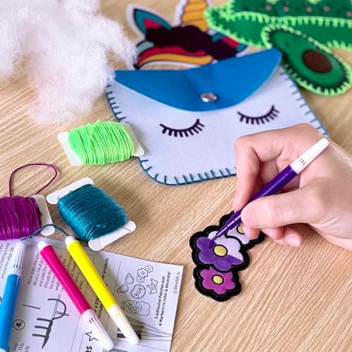 ArtSkills Sewing Kit for Kids 8-12 Beginner Sewing Kit with 10 DIY Projects, Sew & Stitch Learn to Sew Arts and Crafts Kit for Kids Girls and Boys — view 5