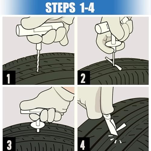 Tire Plugs Heavy Duty (4", 30pcs) with Tire Glue.Tire Repair Plugs for Puncture Repair are Suitable for Tubeless Tires Car, Light Truck, Motorcycle, ATV, UTV. etc.… — view 5