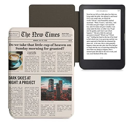 kwmobile Case Compatible with Kobo Clara 2E / Tolino Shine 4 Case - eReader Cover - Front Page Multicolor/Black/Sand — view 7