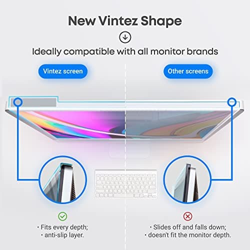 VINTEZ Blue Light Screen Protector for 27 Inch Computer Monitor and Laptop – Anti-UV Blue Light Blocking Film for Desktop PC, Eye Protection Filter, 24" x 14", 1 Pack — view 3