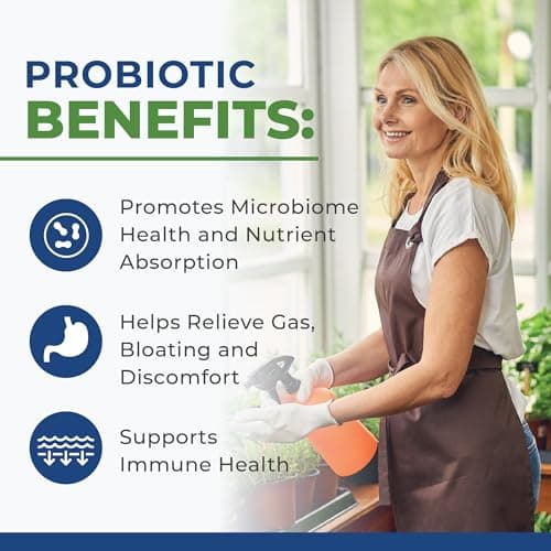 Probiotic 40 Billion CFU - Synbiotics Gut Health - Proudly Canadian Made - Bloating Relief & Digestive Health Support - Guaranteed Potency Probiotics for Men & Women - Shelf Stable, Non-GMO, 60ct