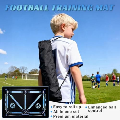 Football Kicking Training Mat, Football Trainer Dribble Silent Training Aids, Foot-ball Door Mat Anti-Slip Carpet For Corner Pitch Floor, Training Pace Ball Control Player Equipment — view 2