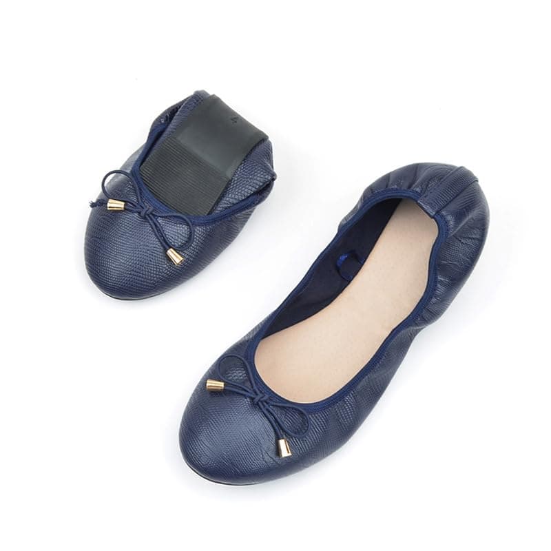 Zapatos planos de ballet plegables para mujer, clásicos, de piel sintética, sin cordones, cómodos, informales, para la oficina, caminatas diarias — view 2