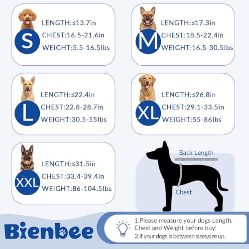 Bienbee Dog Bathrobe, Quick Drying Super Absorbent Pet Robes for Small Medium Large Dogs, Drying Coat for After Bath & Swim, Warm & Cozy Dogs Towels, Dog Puppy Bath Supplies, Dark Blue XL — view 5
