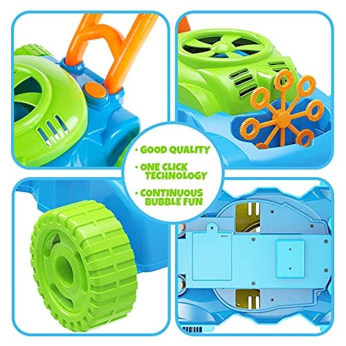 ArtCreativity Bubble Lawn Mower for Toddlers 1-3, Kids Bubble Machine for 1 Year Old Boy Gifts, Xmas Gifts for Kids, Bubbles Blowing Push Toys for Toddlers, Toys for Birthday Gifts Boys & Girls — view 4