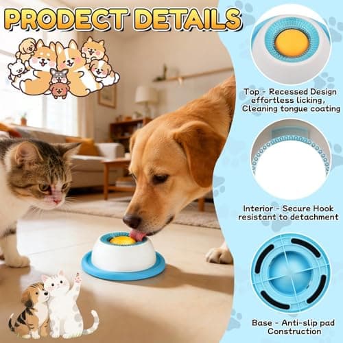 2026 New Dog Lick Ball,Licking A Bal l Add More Fun Bowl, Dog Lick Ba ll Bowl,Licking A Ball for Dogs,Slow Down Eating Speed and Add More Fun for Your Dog and Cats. — view 4