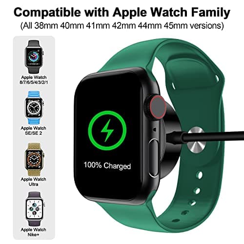 𝟐𝟎𝟐𝟔 𝐔𝐩𝐠𝐫𝐚𝐝𝐞𝐝 Magnetic Charging Cable for Apple Watch Charger,[USB C Port] Wireless Charging Cable Compatible with iWatch Series Ultra/10/9/8/7/6/SE/SE2/5/4/3/2[1.6FT/0.5M],Black