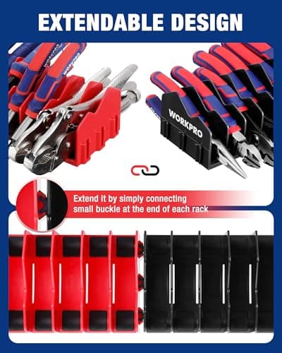 WORKPRO 2-Pack Plier Organizer Rack, 20-Slot Tool Organizer and Storage — view 5