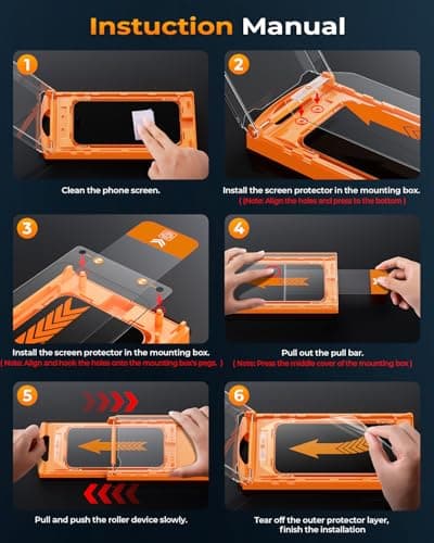 MRGLAS TOP 9H+ 2+2 Packs for iPhone 17 Pro Max Screen Protector with Camera Lens Protector [Zero Bubble][10X Military Protection] 17 ProMax Tempered Glass Full Edge Coverage, HD Clear, Case-Friendly — view 8