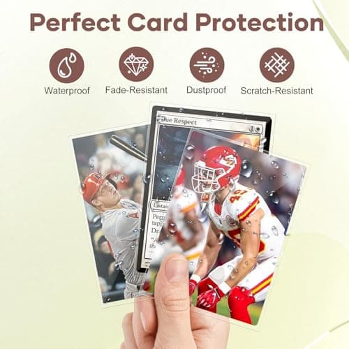 600 Counts Card Sleeves, Clear Trading Card Sleeves, Ultra Soft Hockey Cards Sleeves, Plastic Card Protector for Standard Cards Fit for MTG, Hockey, Sports, Game Cards — view 2