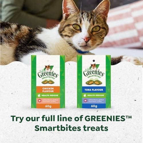 GREENIES Feline SMARTBITES Cat Treats Natural Dental Care, Chicken Flavour, 2.1oz Pouch — view 5