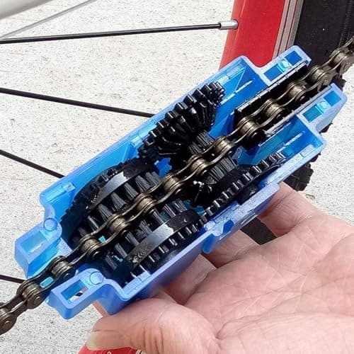 Bike Chain Cleaner, Bike Cleaning Kit, Chain Cleaner for Cycling, Suitable for Road B_ike, BMX, Bicycle Cleaning Brush Tool for Drivetrain, Gear, Cassette, Sprockets, 4 Piece Set — view 5