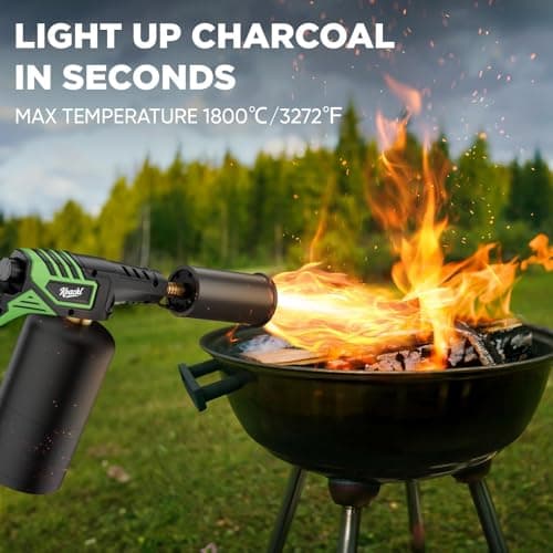 Koackl Powerful Propane Torch Gun, Blow Torch, Flame Thrower Gun Campfire Starter, Adjustable Propane Torch Head with Igniter for BBQ and Baking(Tank NOT Included) — view 3