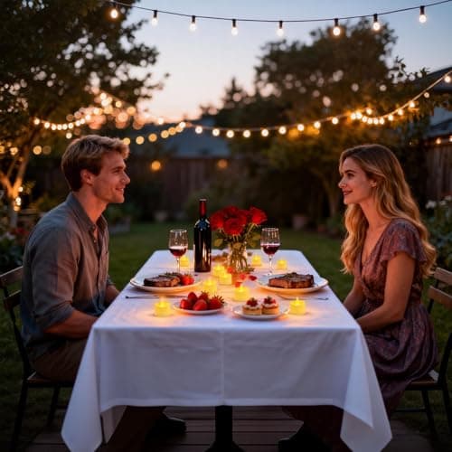 Haown Flameless Tea Lights Set of 24 Realistic Battery Operated Candles with Climbing Flame Effect, Cozy Ambient Candles for Wedding Party Home & Table Decor, 150H+ Battery Included (Ivory) — view 5