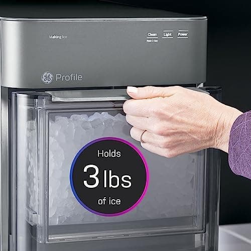 GE Profile Opal 2.0 XL with 1 Gallon Tank, Chewable Crunchable Countertop Nugget Ice Maker, Scoop included, 38 lbs in 24 hours, Pellet Ice Machine with WiFi & Smart Connected, Stainless Steel — view 14
