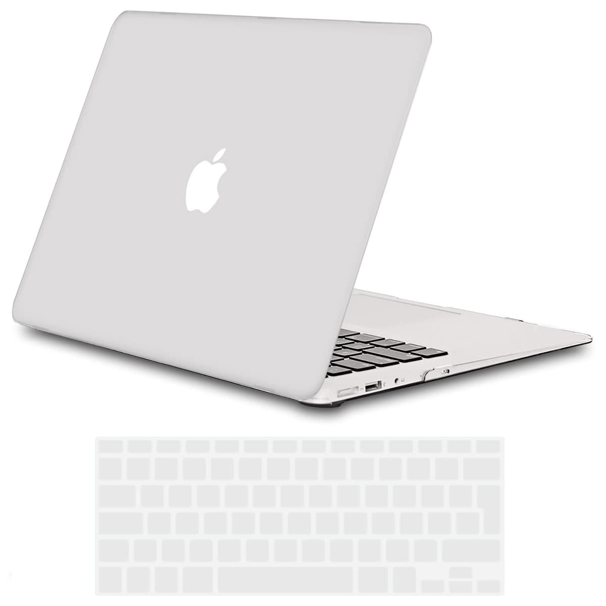 TECOOL Case compatible with MacBook Air M1 & MacBook Air 13 inch Retina 2020 2019 2018 (A2337 A2179 A1932), Plastic Snap On Hard Shell Cover & UK EU Keyboard Protector, Crystal Clear (Glossy) — view 73