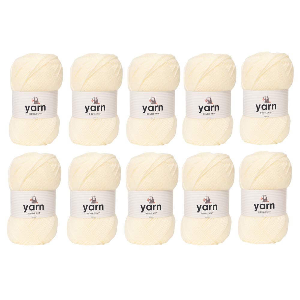 Korbond DK Beige Yarn - 100g Acrylic Wool - Lightweight, Hypoallergenic & Durable Double Knit Crochet Yarn Knitting Wool (290m Total) — view 54