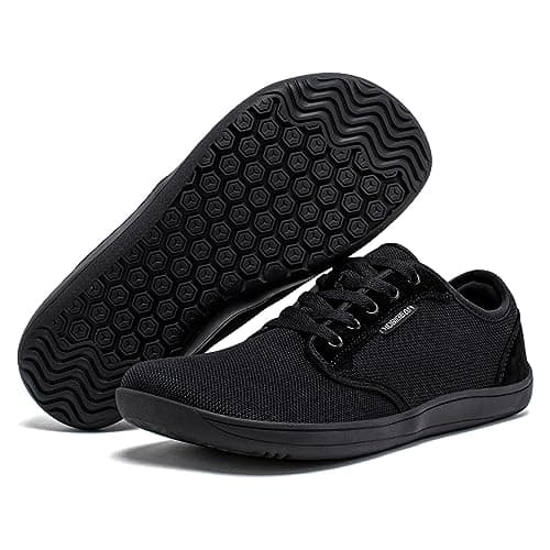 HOBIBEAR Womens Barefoot Minimalist Shoes Wide Width Low Drop Sneakers Lightweight Road Running Walking Tennis Casual Mesh Minimus Comfy Loafer Nurse Workout Work Drving Travel Black — view 6