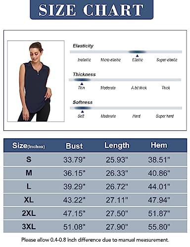 Viracy Women's Zip Up Golf Workout Tank Tops Sleeveless Quick Dry Athletic Polo Shirts, B-navy Blue, XX-Large — view 3