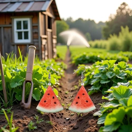A Pair of Red Watermelons Fashion Creative Acrylic Fruit Earrings Trendy Realistic Food Dangle Earring Women Fun Coconut Watermelon Multicolor for Women Gift Jewelry,Clothing, Shoes and Jewelry — view 5