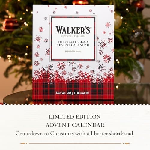 Walkers Shortbread Advent Calendar, Christmas Cookies, All Butter, Crumbly delicious holiday cookies, Limited edition - 294g