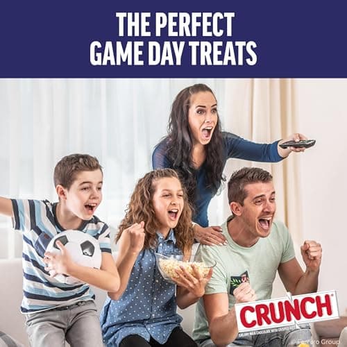 CRUNCH Full-Size Candy Bar, Creamy Milk Chocolate with Crunchy Crisped Rice, 36 Individually Wrapped Bars, 1.55 oz Each — view 4