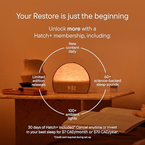 Hatch Restore 3 Sunrise Alarm Clock, Sound Machine, Smart Light (Putty) - White Noise, Screen-Free Sleep Routine — view 2