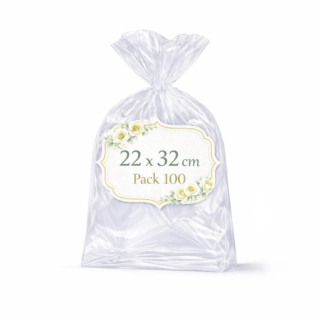 Ofituria Bolsas Celofán Transparente 10 x 15 cm, Bolsas Transparentes para Chuches y Regalos – Bolsas Plastico Transparente para Cumpleaños Infantiles, Galletas y Detalles, 1 Pack (100 Bolsas) — view 28