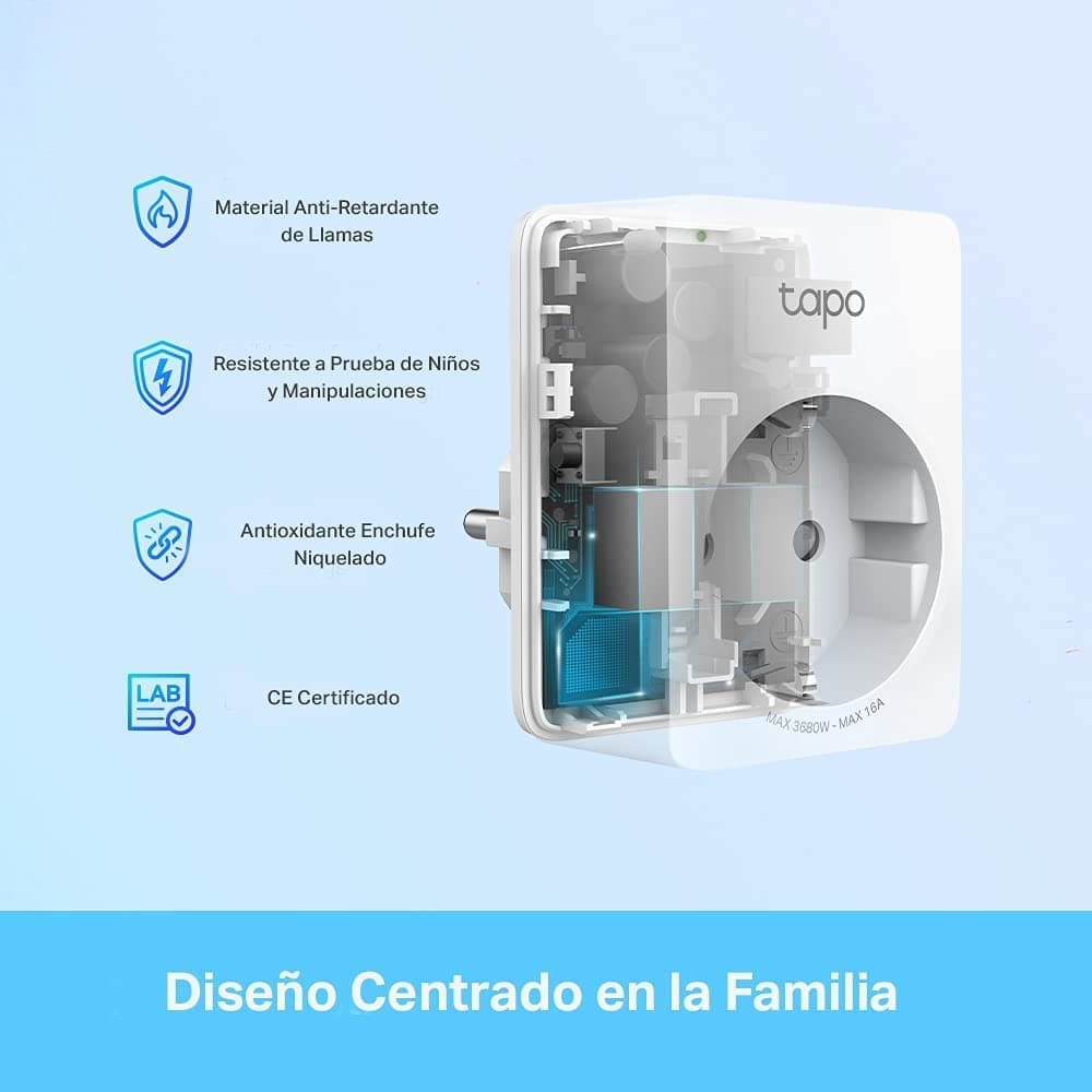 Tapo P110 (4 paquetes) – Mini enchufe inteligente Wi-Fi (con monitoreo de energía), programación encendido/apagado, ahorro de energía, compatible con Alexa y Google Home — view 6