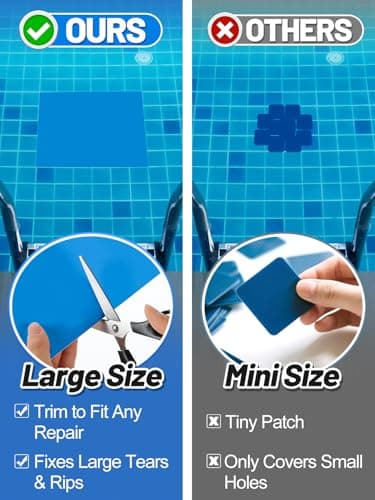 Aulock 4ft x 2.8ft Exlarge Self-Adhesive Pool Liner Repair Patch — view 2