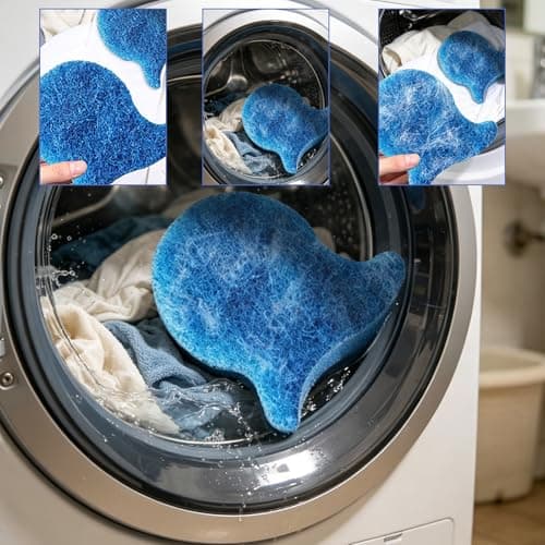 Pet Hair Remover for Laundry,Laundry Pet Hair Catcher,Cat & Dog Hairs Remover,Reusable,for Washing Machine,for Clothes,Bedding,All Fabrics (Blue 6pcs) — view 2