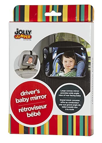 Jolly Jumper Baby Mirror Standard - Non-Rotating Wide View Rear-Facing Car Mirror with Headrest Mount & Shatter-Resistant Surface — view 4