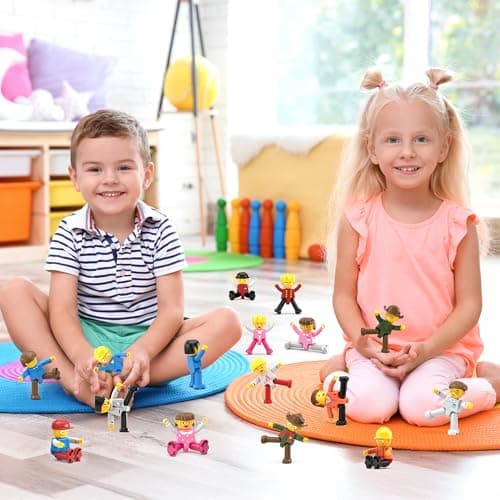 PicassoTiles 16 Piece Character Action Figures Toddler Toy Set Expansion Variety Pack Magnet Education Construction Blocks STEM Learning Kit Pretend Play Toys for Magnetic Building Block Tiles PTA08