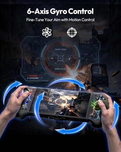 VOYEE Switch Controllers with Hall Effect Joystick & Kickstand, Compatible with Nintendo Switch/OLED, Wireless Pro Controller Ergonomic Grip Joypad with RGB Light, Turbo, Macro, 4 Game Slot Black — view 4