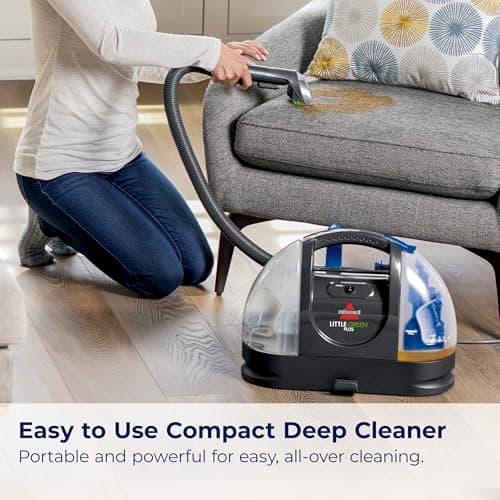 BISSELL - Portable Carpet Cleaner - Little Green Carpet & Upholstery Machine - 48oz Capacity with Stain Brush and self-Cleaning Hydro-Rinse Tool for Home and Automotive use — view 3