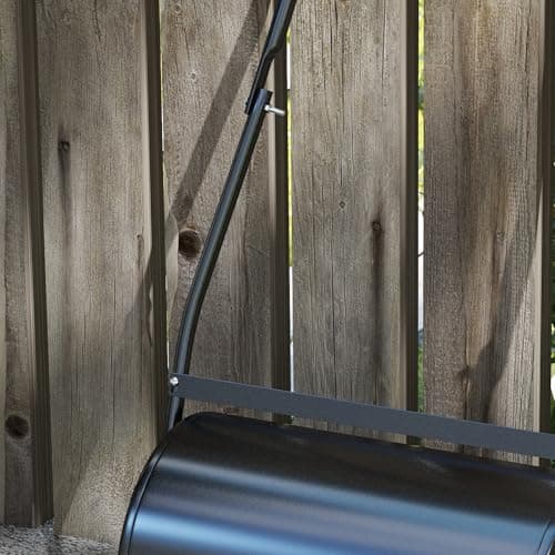DURHAND 20" Push/Tow Behind Lawn Roller, Heavy Duty Sod Drum Roller Filled with 11 Gal Water/Sand, Grass Flattener for Yard, Patio, Park, Black — view 8