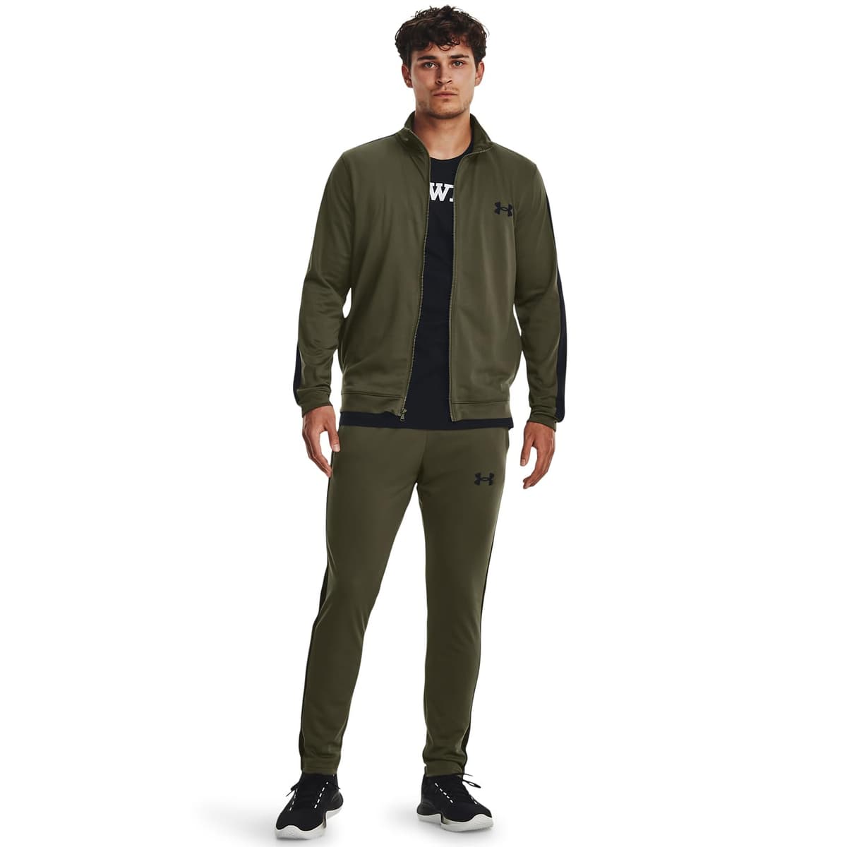 Under Armour Hombre Chándal De Punto, Pitch Grey/Black — view 14