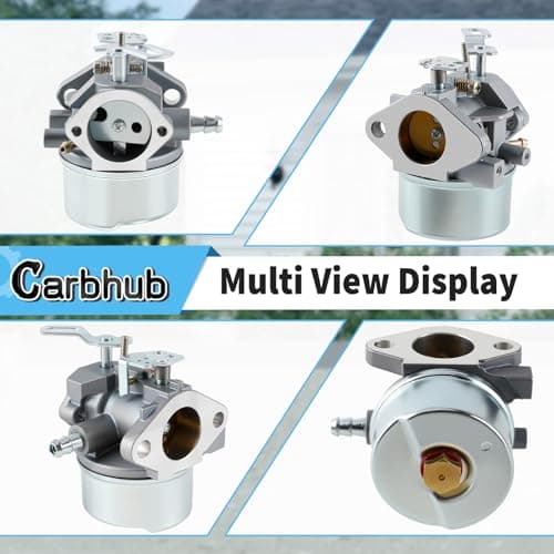 Carbhub 640052 Carburetor for Tecumseh HMSK80 HMSK90 HMSK100 LH318SA LH358SA Snow Blower Thrower 8HP 9HP 10HP Engine Tecumseh 640054 640349 Carburetor with Primer Bulb - 640052 Carburetor