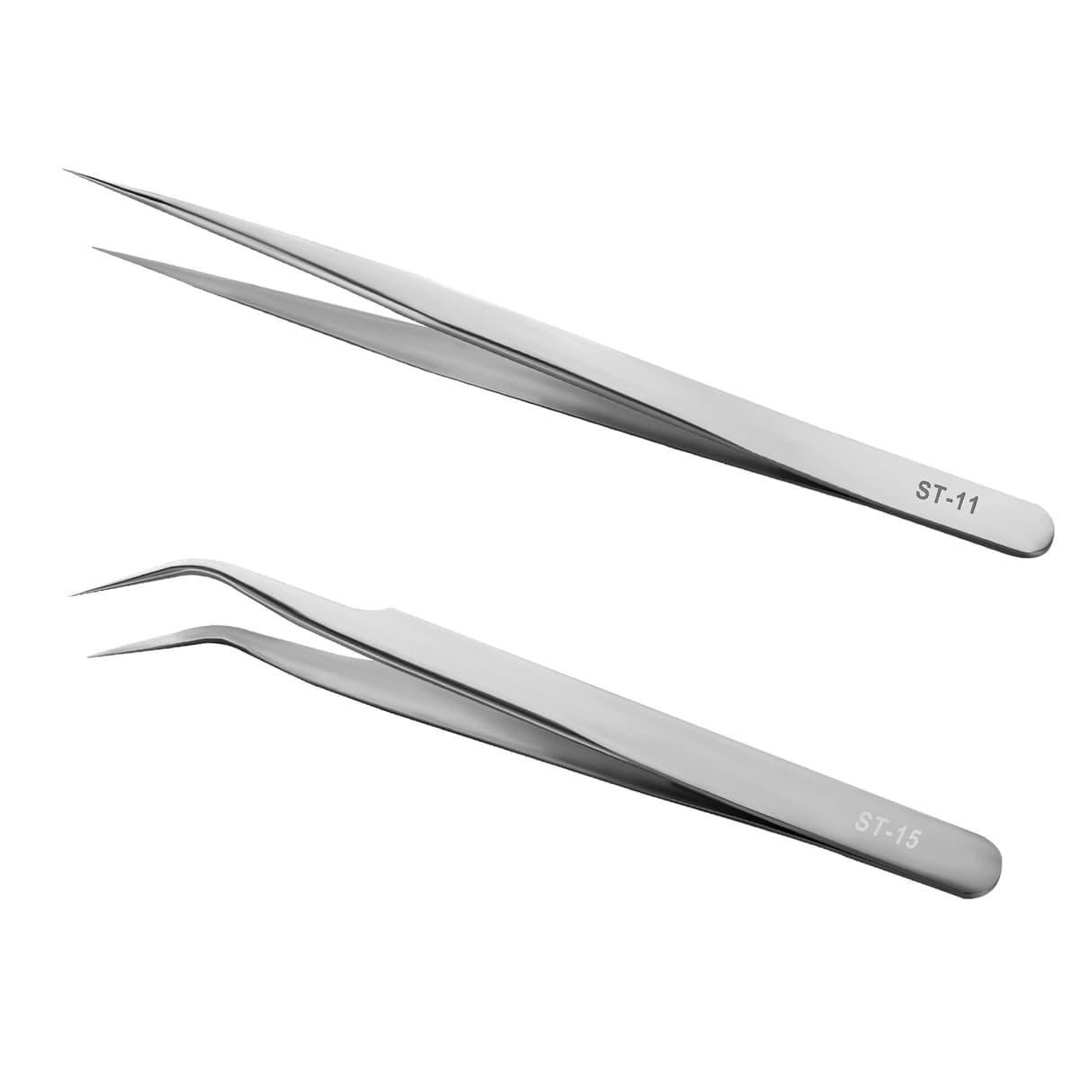 Ainiv Kit 12 Pcs Pinzas de Precisión, Tweezers ESD Anti-Estáticas de Acero Inoxidable Electrónicas, Trabajo de Laboratorio, Joyería, Maintenance Tools, Negro — view 10