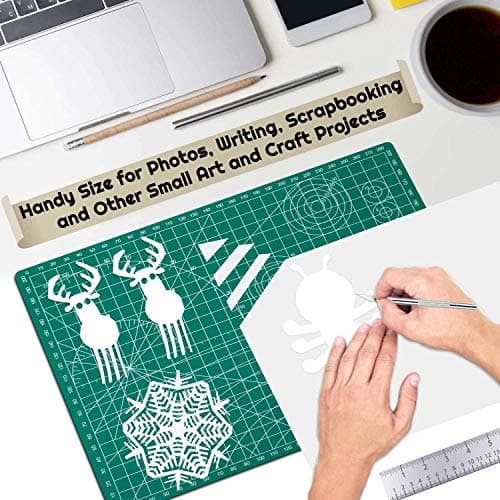 Self Healing Sewing Mat, Anezus Rotary Cutting Mat Double Sided 5-Ply Craft Cutting Board for Sewing Crafts Hobby Fabric Precision Scrapbooking Project 9" x 12"(A4) — view 4