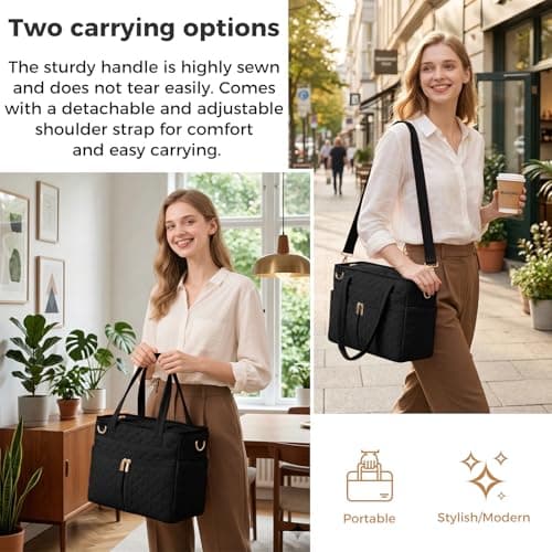 Extra-Large Lunch Bag, Lunch Box Insulated for Women Tote Bag, Soft Cooler Bag for Work Outdoor Picnic Trips — view 5