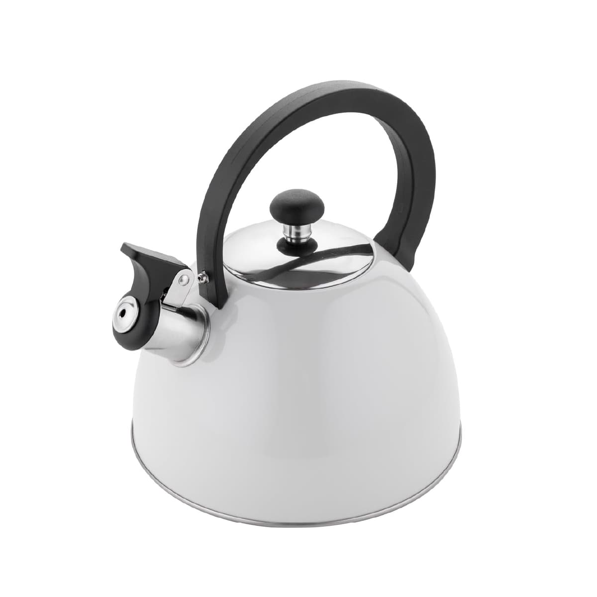 FLORINA Hervidor de Agua (2,5 l) I Tetera de Acero Inoxidable LUKE I Silbato con Mango de Bakelita I Silbido Automático I Tetera para Té y Café I Apta para Todo Tipo de Cocinas I Color: Negro — view 4