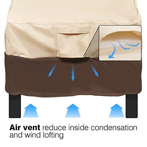 Vailge Patio Chair Covers, Lounge Deep Seat Cover, Heavy Duty and Waterproof Outdoor Lawn Patio Furniture Covers (2 Pack - Large, Beige & Brown) — view 6