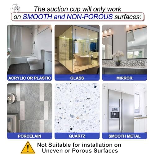 Bntuk Suction Cup Hooks for Shower, Removable Towel Hooks for Bathroom Window Glass Door Wall, Bath Robe Looafh Hook for Hanging - 2 Pack, Chrome — view 4