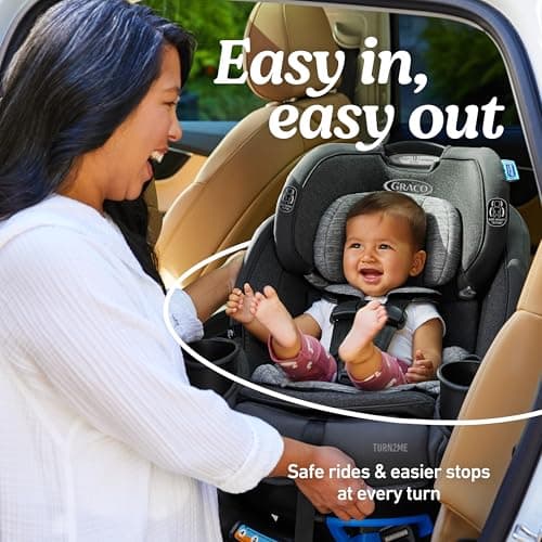 Graco Turn2Me 3-in-1 Rotating Convertible Car Seat, Brighton, Rear-Facing Rotation Only, Forward-Facing Mode, Highback Booster Up to 100 lbs, Adjustable Headrest & Harness, Steel Reinforced Frame — view 2