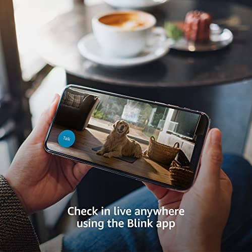 Blink Mini - Compact indoor plug-in smart security camera, 1080p HD video, night vision, motion detection, two-way audio, easy set up, Works with Alexa – 1 camera (Black) — view 3