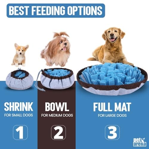 PET ARENA Adjustable Snuffle mat for Dogs, Dog Puzzle Toys, Enrichment Pet Foraging mat for Smell Training and Slow Eating, Stress Relief Interactive Dog Toy for Feeding, Dog Mental Stimulation Toys