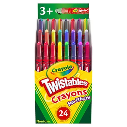 Crayola Twistables Crayons for Kids (24ct) Cute School Supplies for Toddlers, Preschool, Kindergarten, Elementary, Gifts for Boys & Girls, Ages 3, 4, 5