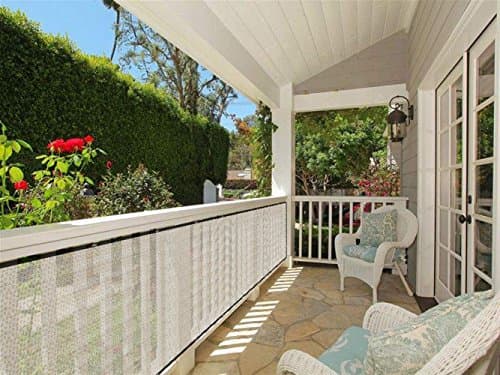 Liveinu Privacy Fence Screen Windscreen for Balcony Porch Verandah Deck Terrace Patio Backyard Railing Balcony Privacy Screen Cover for UV Protection 2.8'x13' ft Yellow