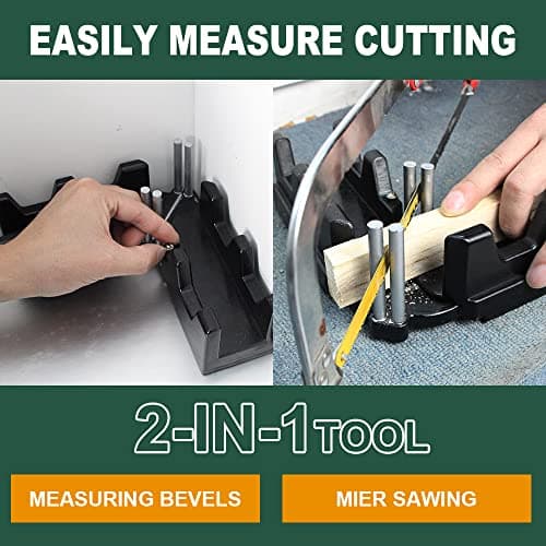 2-in-1 Mitre Measuring Cutting Tool, Measuring and Sawing Mitre Angles Cutting Tool for Home Improvement, Carpentry Work — view 4